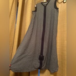 Burt's Bees Baby Striped Sleep Sack in Gray and White